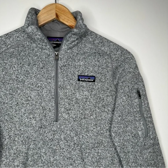 Patagonia Women's Better Sweater 1/4-Zip Fleece Pullover Light Gray Small - Picture 4 of 9